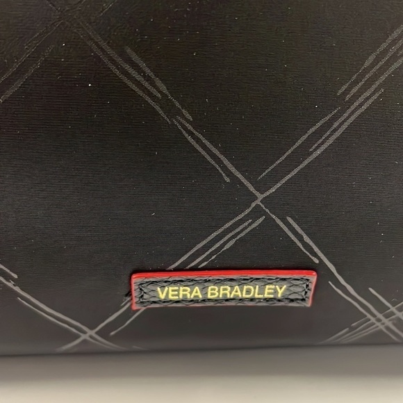 Vera Bradley Large Black Nylon Zip Around Toiletry Cosmetic Dopp Kit Bag - Picture 3 of 8